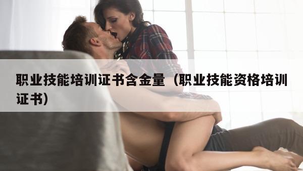 职业技能培训证书含金量（职业技能资格培训证书）