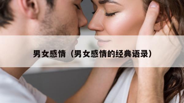 男女感情（男女感情的经典语录）