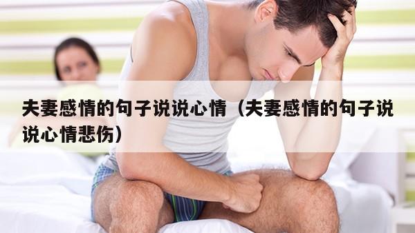 夫妻感情的句子说说心情（夫妻感情的句子说说心情悲伤）