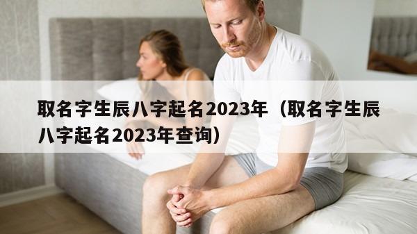 取名字生辰八字起名2023年（取名字生辰八字起名2023年查询）